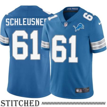 Detroit Lions #61 Vin Schleusner Blue Home Jersey