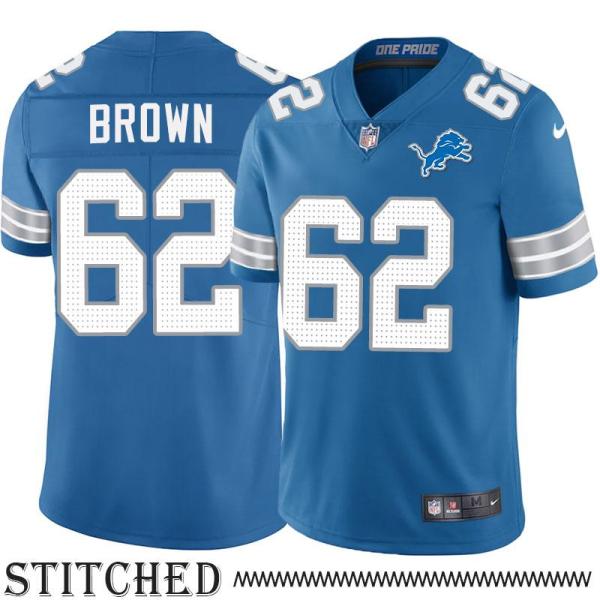 Detroit Lions #62 Evan Brown Blue Home Jersey