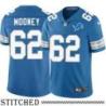 Detroit Lions #62 Ed Mooney Blue Home Jersey