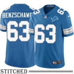 Detroit Lions #63 Beau Benzschawel Blue Home Jersey