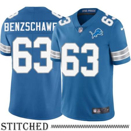 Detroit Lions #63 Beau Benzschawel Blue Home Jersey