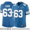 Detroit Lions #63 Garry Cobb Blue Home Jersey