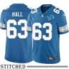 Detroit Lions #63 James Hall Blue Home Jersey