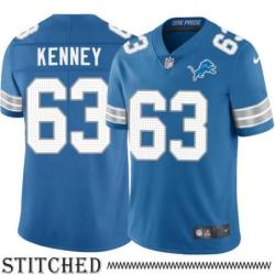 Detroit Lions #63 Steve Kenney Blue Home Jersey