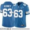 Detroit Lions #63 Steve Kenney Blue Home Jersey