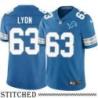 Detroit Lions #63 Babe Lyon Blue Home Jersey