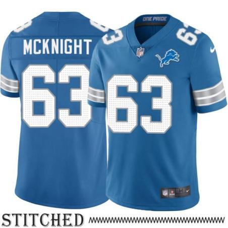 Detroit Lions #63 Dennis McKnight Blue Home Jersey