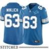Detroit Lions #63 Bill Miklich Blue Home Jersey
