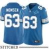 Detroit Lions #63 Bob Momsen Blue Home Jersey
