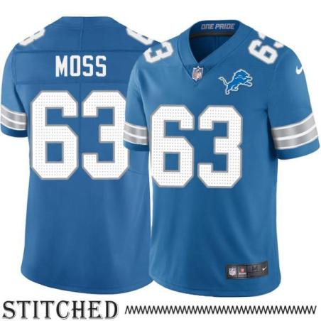 Detroit Lions #63 Martin Moss Blue Home Jersey
