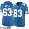 Detroit Lions #63 Martin Moss Blue Home Jersey
