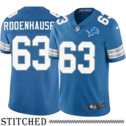Detroit Lions #63 Mark Rodenhauser Blue Home Jersey