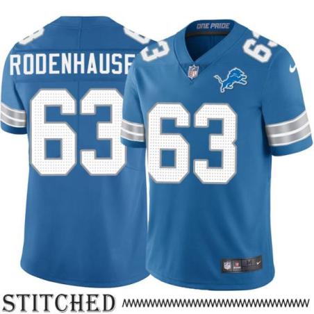Detroit Lions #63 Mark Rodenhauser Blue Home Jersey