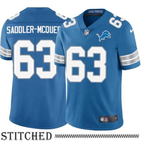 Detroit Lions #63 Jimmy Saddler-McQueen Blue Home Jersey