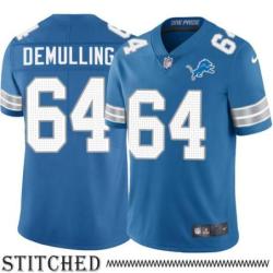 Detroit Lions #64 Rick DeMulling Blue Home Jersey