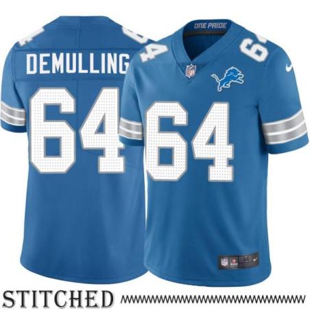 Detroit Lions #64 Rick DeMulling Blue Home Jersey