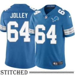 Detroit Lions #64 Gordon Jolley Blue Home Jersey
