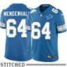 Detroit Lions #64 John Mendenhall Blue Home Jersey