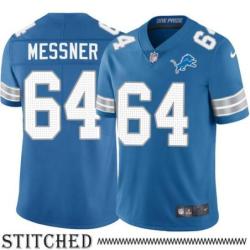 Detroit Lions #64 Max Messner Blue Home Jersey