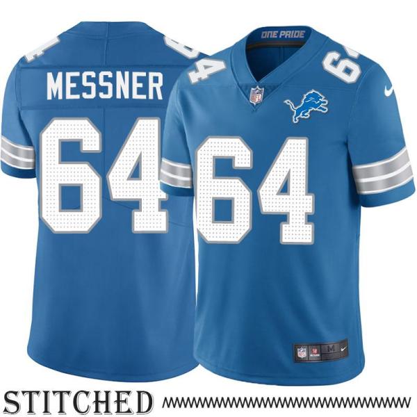 Detroit Lions #64 Max Messner Blue Home Jersey