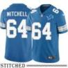 Detroit Lions #64 Melvin Mitchell Blue Home Jersey