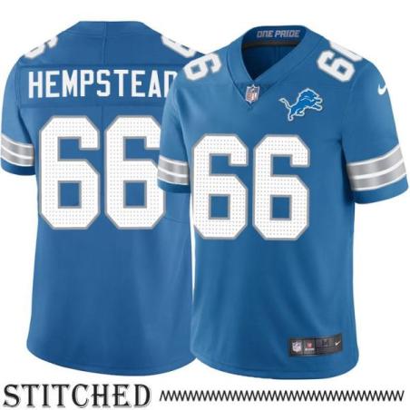 Detroit Lions #66 Hessley Hempstead Blue Home Jersey