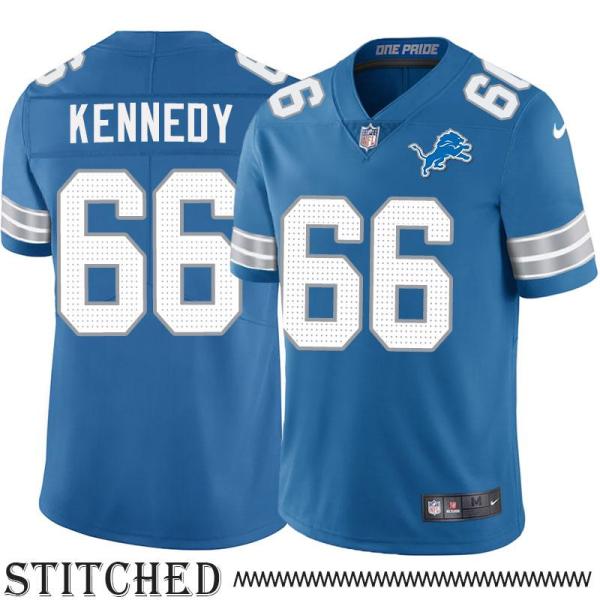 Detroit Lions #66 Bill Kennedy Blue Home Jersey