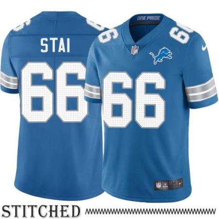 Detroit Lions #66 Brendan Stai Blue Home Jersey