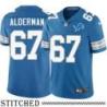 Detroit Lions #67 Grady Alderman Blue Home Jersey