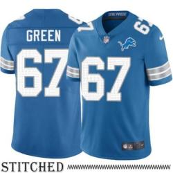 Detroit Lions #67 Donnie Green Blue Home Jersey