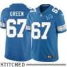 Detroit Lions #67 Donnie Green Blue Home Jersey