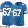 Detroit Lions #67 Dick Mills Blue Home Jersey