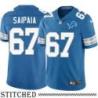 Detroit Lions #67 Blaine Saipaia Blue Home Jersey