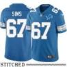 Detroit Lions #67 Rob Sims Blue Home Jersey