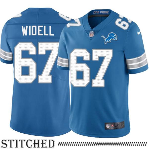 Detroit Lions #67 Doug Widell Blue Home Jersey