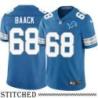 Detroit Lions #68 Steve Baack Blue Home Jersey