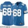 Detroit Lions #68 Vern Holland Blue Home Jersey
