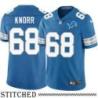 Detroit Lions #68 Larry Knorr Blue Home Jersey