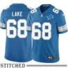 Detroit Lions #68 Antwan Lake Blue Home Jersey