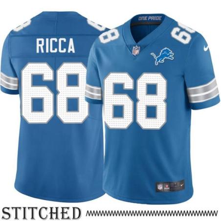 Detroit Lions #68 Jim Ricca Blue Home Jersey