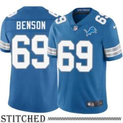 Detroit Lions #69 Charles Benson Blue Home Jersey