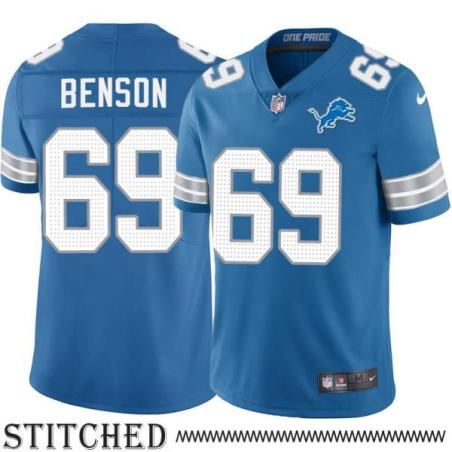 Detroit Lions #69 Charles Benson Blue Home Jersey
