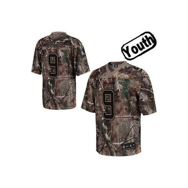 Drew Brees Youth Football Jersey -#9 New Orleans Youth Jersey(Camo)