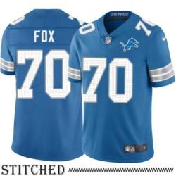 Detroit Lions #70 Jason Fox Blue Home Jersey