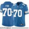 Detroit Lions #70 Jason Fox Blue Home Jersey