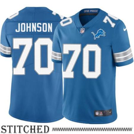 Detroit Lions #70 Andre Johnson Blue Home Jersey