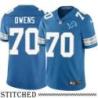 Detroit Lions #70 Dan Owens Blue Home Jersey