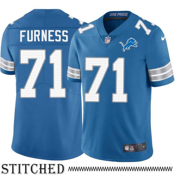 Detroit Lions #71 Steve Furness Blue Home Jersey