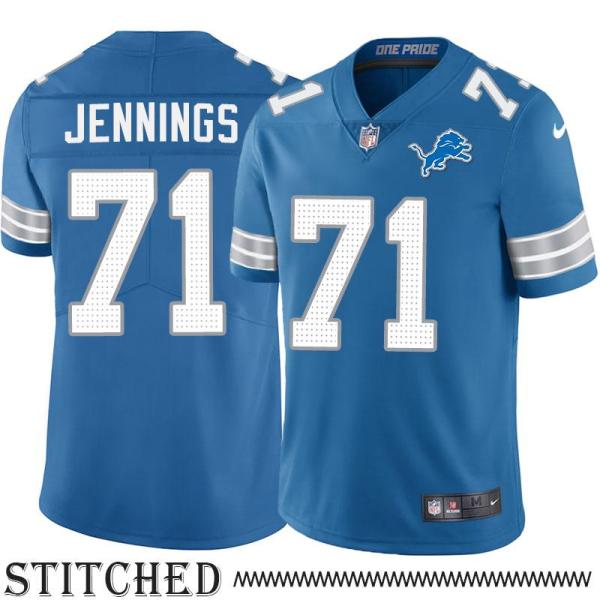 Detroit Lions #71 Lou Jennings Blue Home Jersey