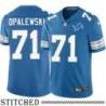Detroit Lions #71 Ed Opalewski Blue Home Jersey